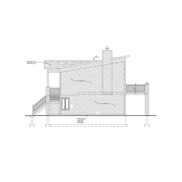 Cabin & Cottage House Plan Right Elevation - Breakwater Cove Vacation Home 148D-0030 - Shop House Plans and More