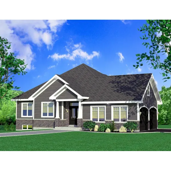 Ranch House Plan Front of Home - Smithsville Traditional Home 148D-0036 - Shop House Plans and More