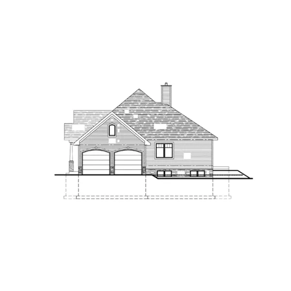 Ranch House Plan Right Elevation - Smithsville Traditional Home 148D-0036 - Shop House Plans and More