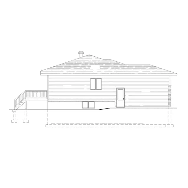 Left Elevation - Pello Modern Ranch Home 148D-0042 - Shop House Plans and More