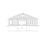 Ranch House Plan Rear Elevation - Mott Ranch Home 148D-0043 - Shop House Plans and More