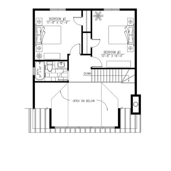 Cabin & Cottage House Plan Second Floor - Kramer Lake Vacation Home 148D-0045 - Shop House Plans and More