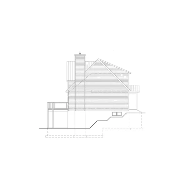 Cabin & Cottage House Plan Left Elevation - Kramer Lake Vacation Home 148D-0045 - Shop House Plans and More