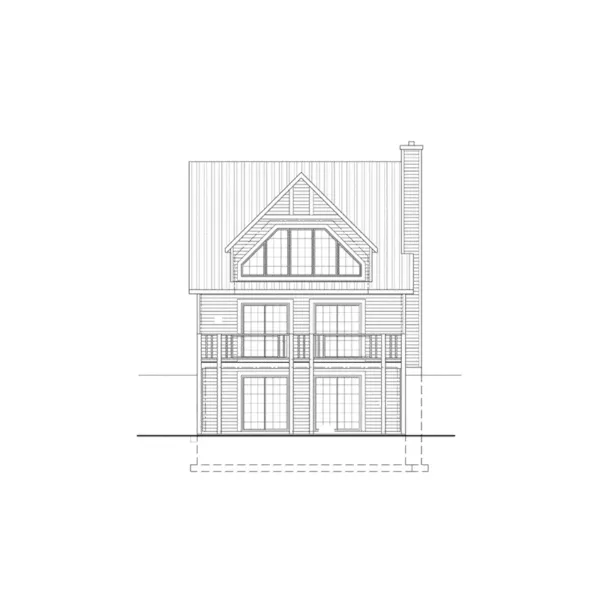 Cabin & Cottage House Plan Rear Elevation - Kramer Lake Vacation Home 148D-0045 - Shop House Plans and More