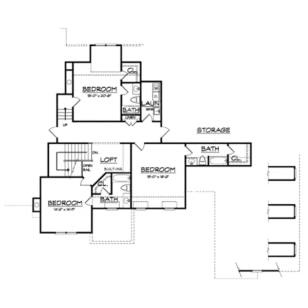 Traditional House Plan Second Floor - Ford Creek European Home 149D-0002 - Search House Plans and More