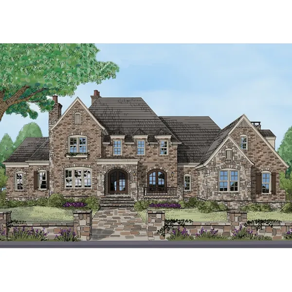 Traditional House Plan Front of Home - Ford Creek European Home 149D-0002 - Search House Plans and More