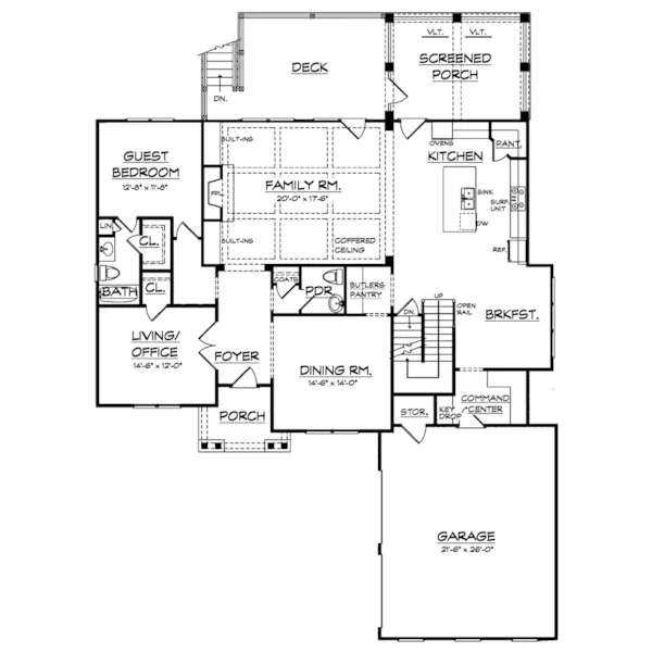 Luxury House Plan First Floor - Johns Creek Traditional Home 149D-0003 - Search House Plans and More