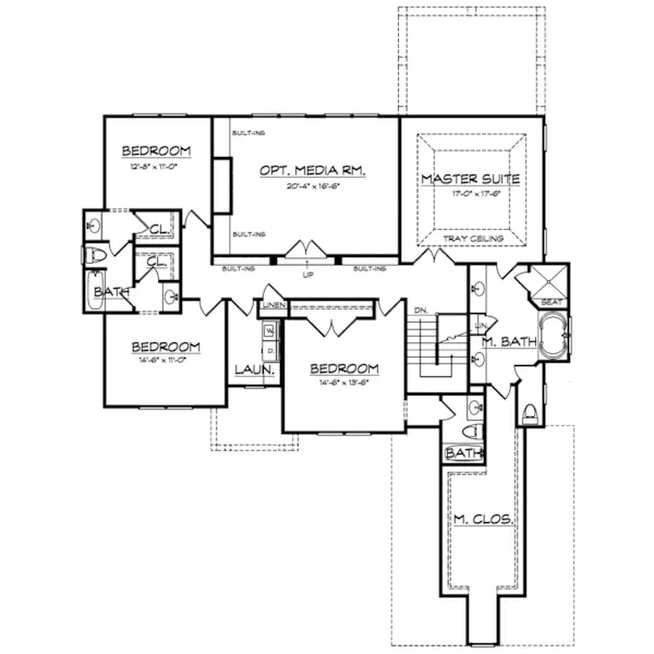 Luxury House Plan Second Floor - Johns Creek Traditional Home 149D-0003 - Search House Plans and More