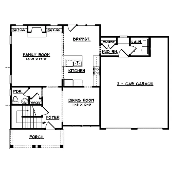 Traditional House Plan First Floor - Milford Park Traditional Home 149D-0006 - Shop House Plans and More