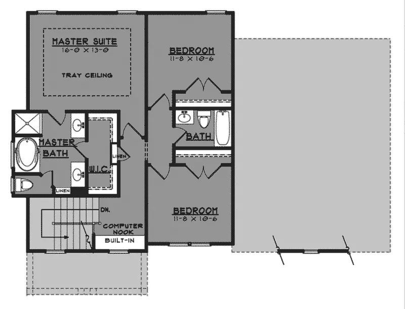 Traditional House Plan Second Floor - Milford Park Traditional Home 149D-0006 - Shop House Plans and More