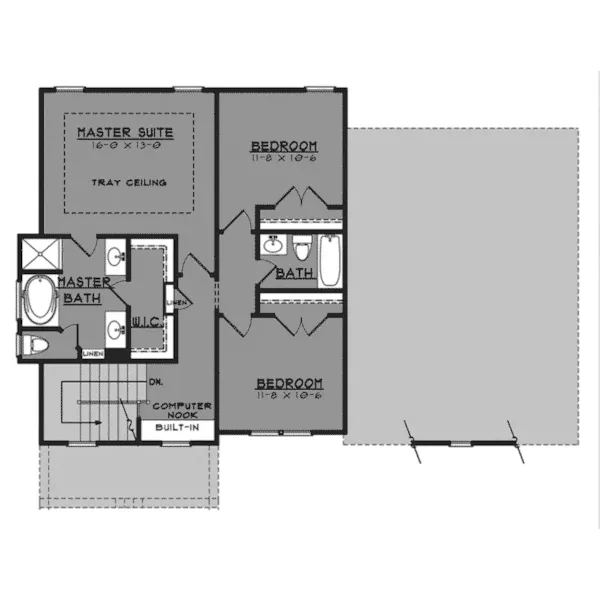 Traditional House Plan Second Floor - Milford Park Traditional Home 149D-0006 - Shop House Plans and More