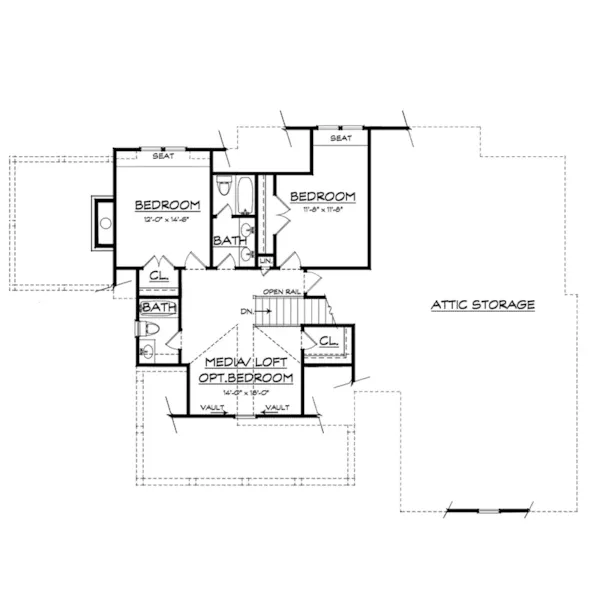 Country House Plan Second Floor - Nancy Creek Country Farmhouse 149D-0007 - Shop House Plans and More