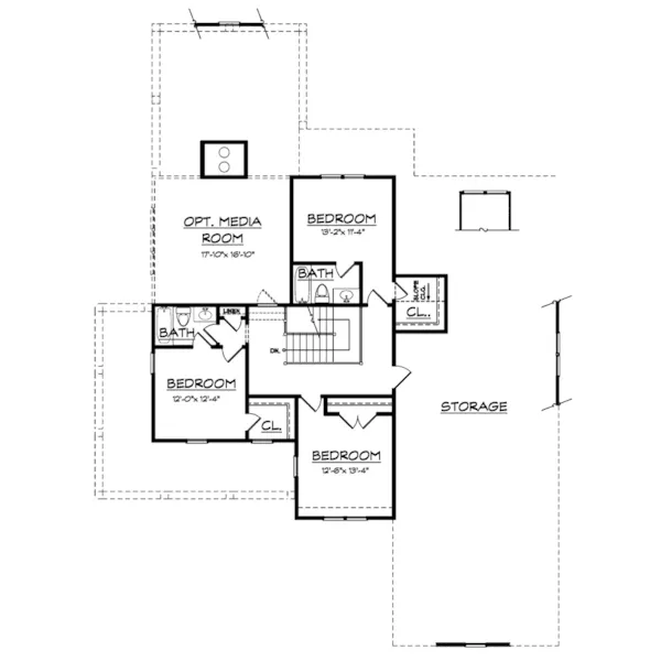 Country French House Plan Second Floor - Oakton Pond Traditional Home 149D-0008 - Shop House Plans and More