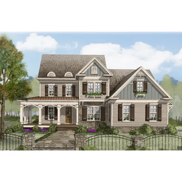 Country French House Plan Front of Home - Oakton Pond Traditional Home 149D-0008 - Shop House Plans and More