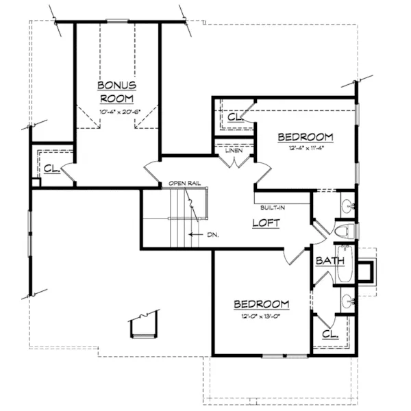 Craftsman House Plan Second Floor - Sope Creek Craftsman Home 149D-0009 - Shop House Plans and More