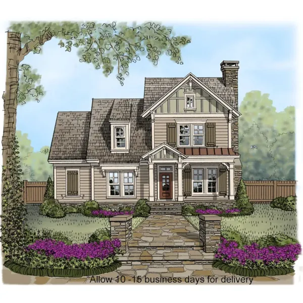 Craftsman House Plan Front of Home - Sope Creek Craftsman Home 149D-0009 - Shop House Plans and More