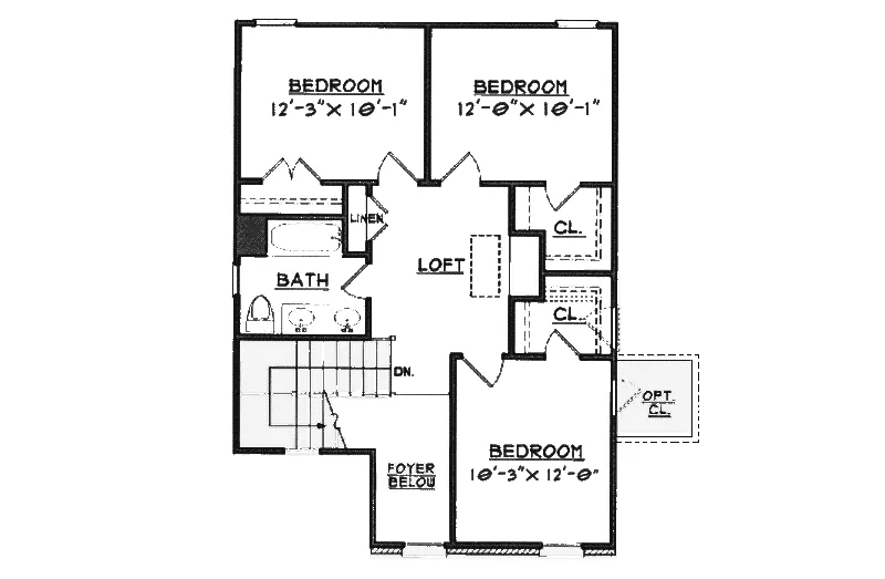 Arts & Crafts House Plan Second Floor - Tanyard Traditional Home 149D-0010 - Shop House Plans and More