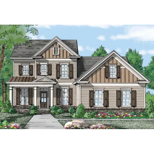 Traditional House Plan Front of Home - Tanyard Traditional Home 149D-0010 - Shop House Plans and More