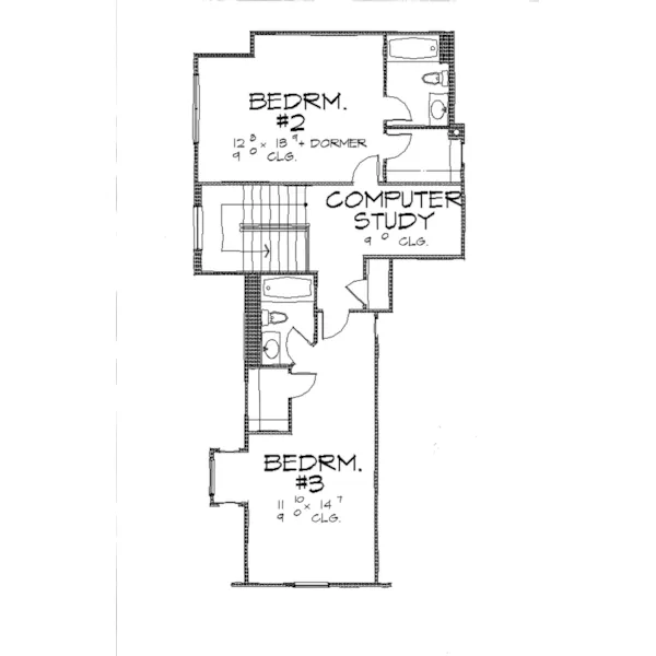 Ranch House Plan Second Floor - Huxley Heights Ranch Home 151D-0001 - Search House Plans and More