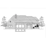 Ranch House Plan Rear Elevation - Huxley Heights Ranch Home 151D-0001 - Search House Plans and More