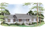 Country House Plan Front of Home - Hockman Country Ranch Home 153D-0002 - Search House Plans and More