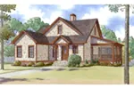 Ranch House Plan Front of House 155D-0002