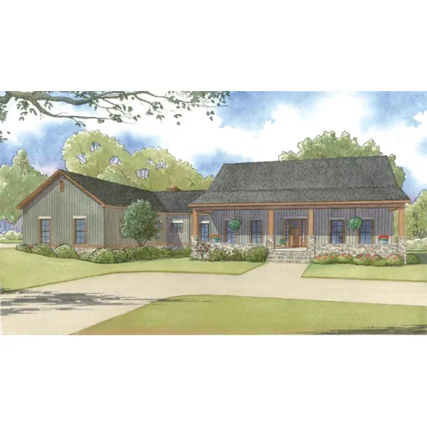 Country House Plan Front of Home - Summer Breeze Craftsman Home 155D-0004 - Shop House Plans and More