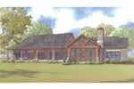 Craftsman House Plan Rear Photo 01 - Summer Breeze Craftsman Home 155D-0004 - Shop House Plans and More