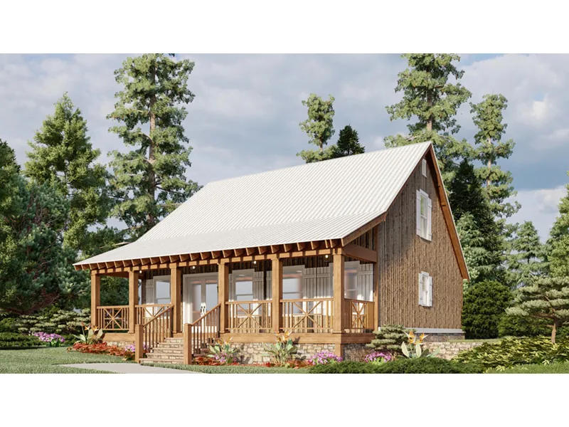 Cabin & Cottage House Plan Front Photo 01 - Aspen Falls Acadian Style Home 155D-0005 - Search House Plans and More