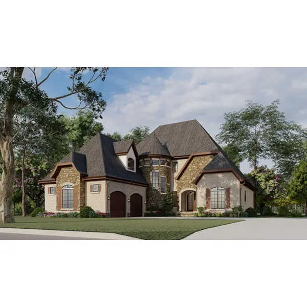 Luxury House Plan Front of Home - Ivy Cottage European Home 155D-0007 - Search House Plans and More