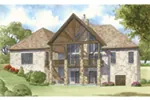 Ranch House Plan Rear Photo 01 - Croft European Ranch Home 155D-0008 - Search House Plans and More