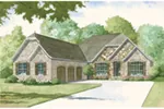 European House Plan Front of House 155D-0009
