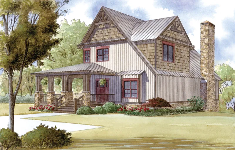 Country House Plan Front Image - Appalachian Trail Rustic Home 155D-0016 - Search House Plans and More