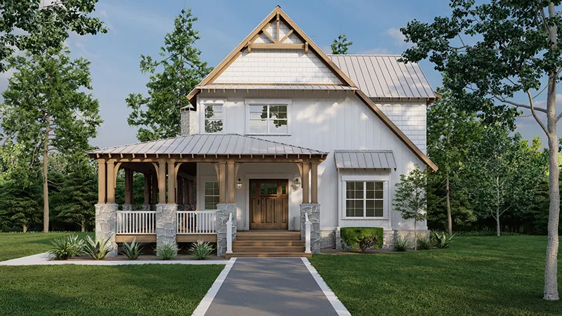 Country House Plan Front of Home - Appalachian Trail Rustic Home 155D-0016 - Search House Plans and More
