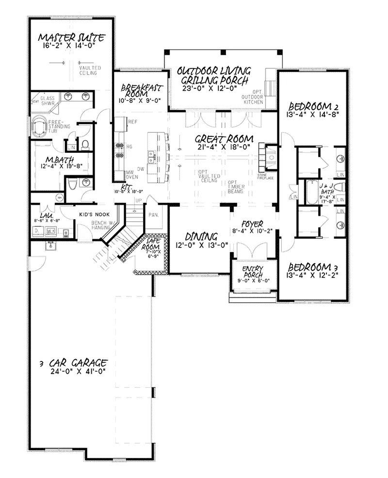 English Cottage House Plan First Floor - Saddler Manor European Home 155D-0017 - Shop House Plans and More