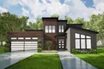 Modern House Plan Front of Home - Pallaton Rustic Modern Home 155D-0023 - Shop House Plans and More