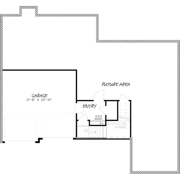 Lower Level Floor - Scenic Heights Country Home 155D-0024 - Shop House Plans and More