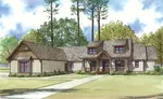 Rustic House Plan Front of Home - Osage View Ranch Home 155D-0026 - Shop House Plans and More