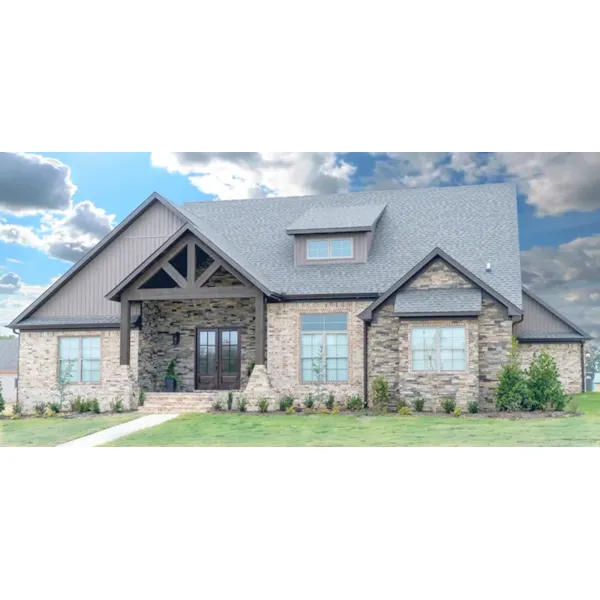 Southern House Plan Front of Home - Mayer Mill Craftsman Home 155D-0027 - Shop House Plans and More