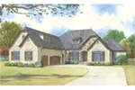 Ranch House Plan Front of House 155D-0028
