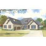 European House Plan Front of House 155D-0028