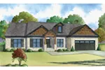 Arts & Crafts House Plan Front of House 155D-0030