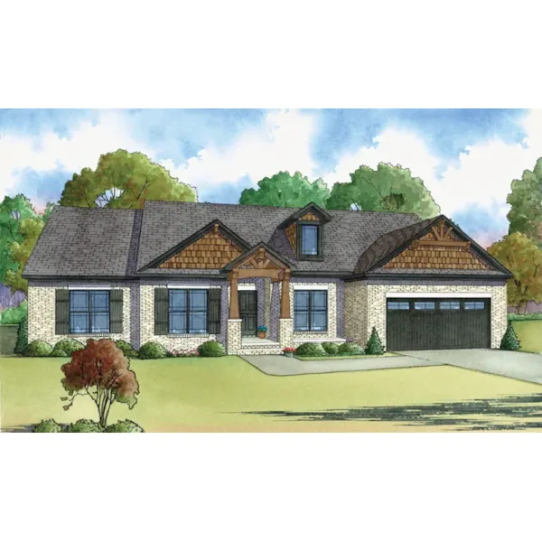 Rustic House Plan Front of Home - Patton Chase Rustic Ranch Home 155D-0030 - Shop House Plans and More