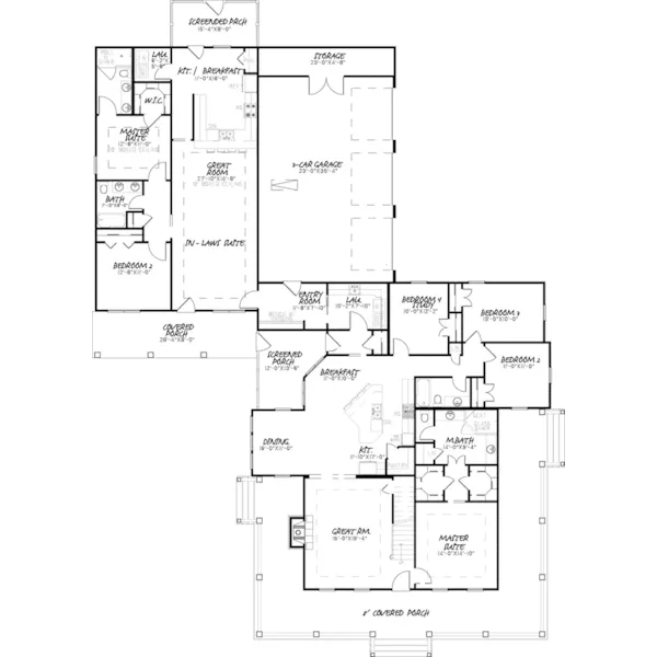 Country House Plan First Floor - Lewis Spring Country Home 155D-0031 - Shop House Plans and More