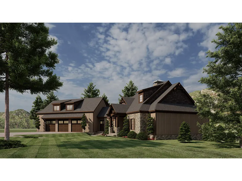 Traditional House Plan Front Photo 01 - Seidel Rustic Craftsman Home 155D-0032 - Shop House Plans and More