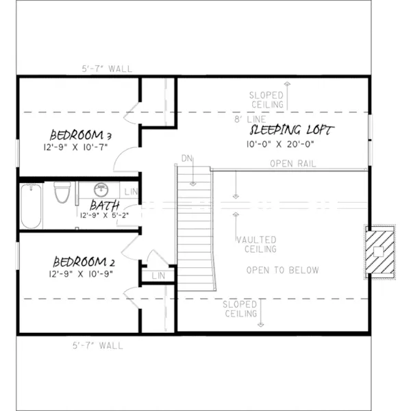 Traditional House Plan Second Floor - Foley Creek Rustic Cabin Home 155D-0037 - Search House Plans and More