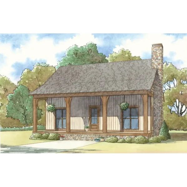 Traditional House Plan Front of Home - Foley Creek Rustic Cabin Home 155D-0037 - Search House Plans and More