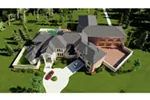 European House Plan Aerial View Photo 01 - Patton Manor Luxury Home 155D-0038 - Shop House Plans and More