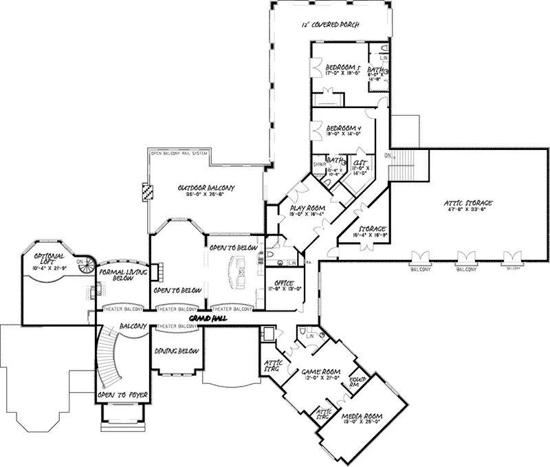 European House Plan Second Floor - Patton Manor Luxury Home 155D-0038 - Shop House Plans and More