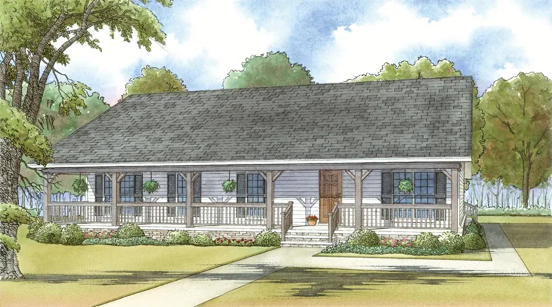 Vacation House Plan Front of Home - Miller Falls Country Home 155D-0041 - Shop House Plans and More